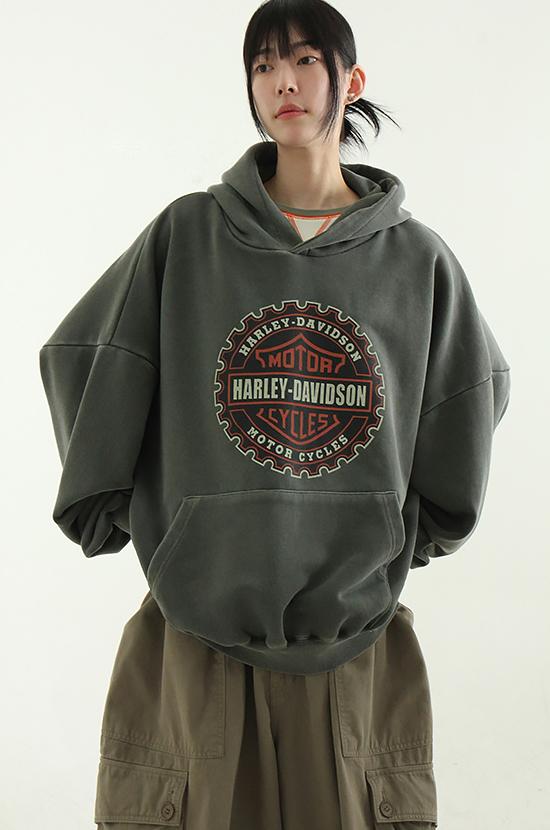 로컬맨션 HARLEY printed cotton hoody (unisex)