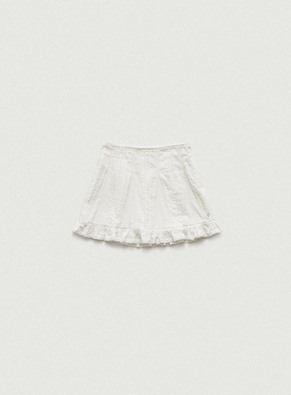 White Lignes Lace Mini Skirt [4월 말 순차 배송]