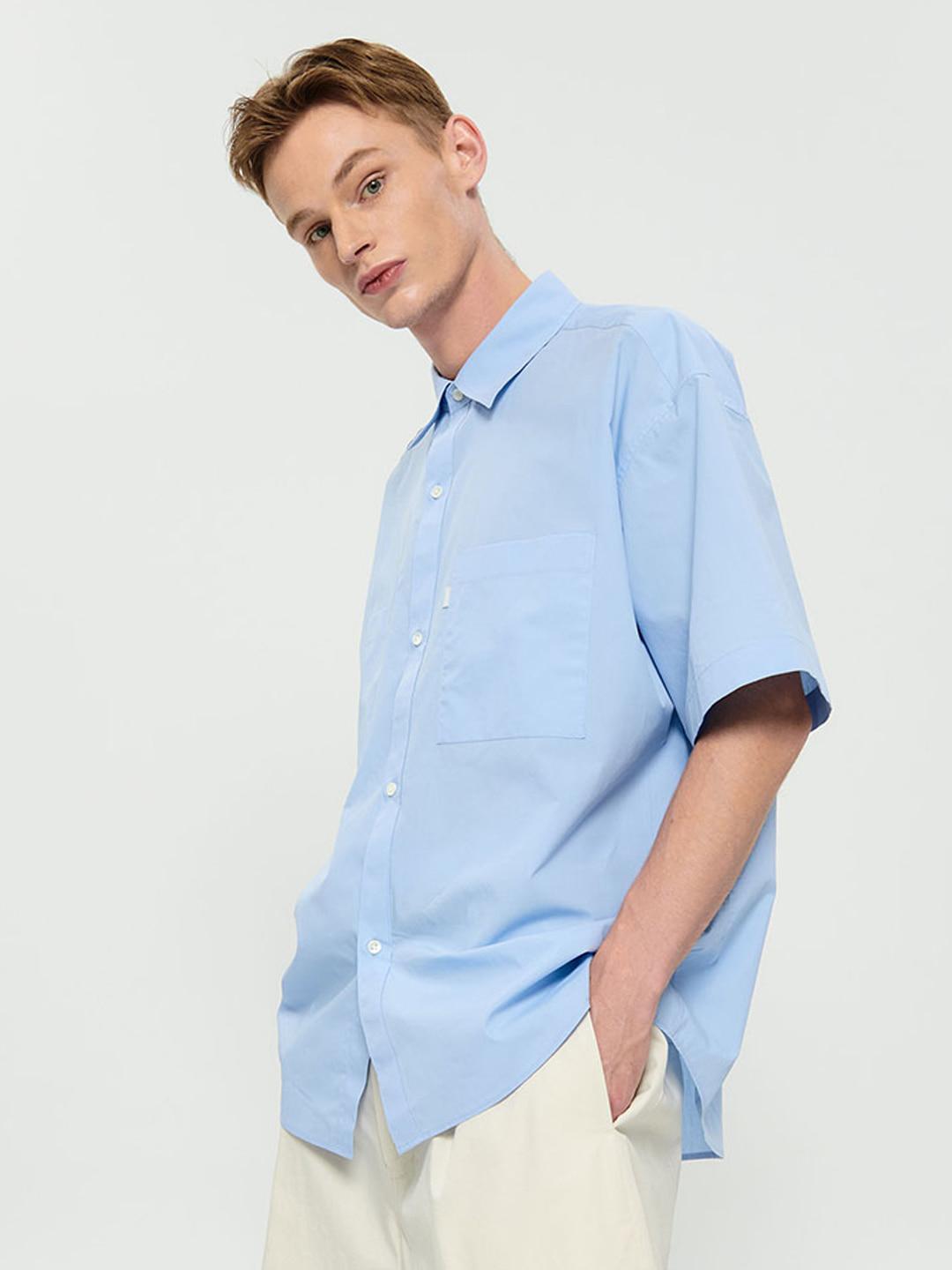 빅 하프 셔츠 (블루)