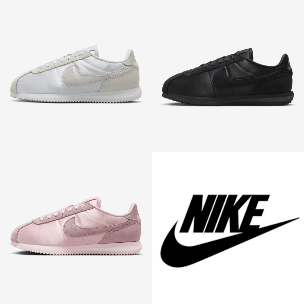 나이키 코르테즈 텍스타일 레트로 스타일 스니커즈 플래티넘 블랙 소프트핑크 3색상 24SS