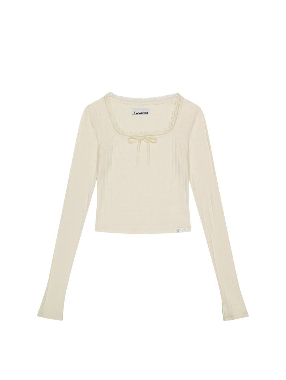 POINTELLE LONG SLEEVES [IVORY]