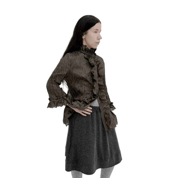 Thornel Punching Blouse - Brown