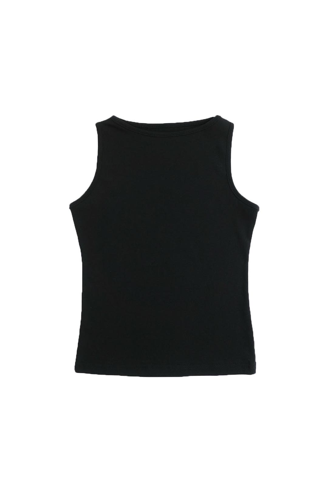 BOAT NECK SLEEVELESS (BLACK)