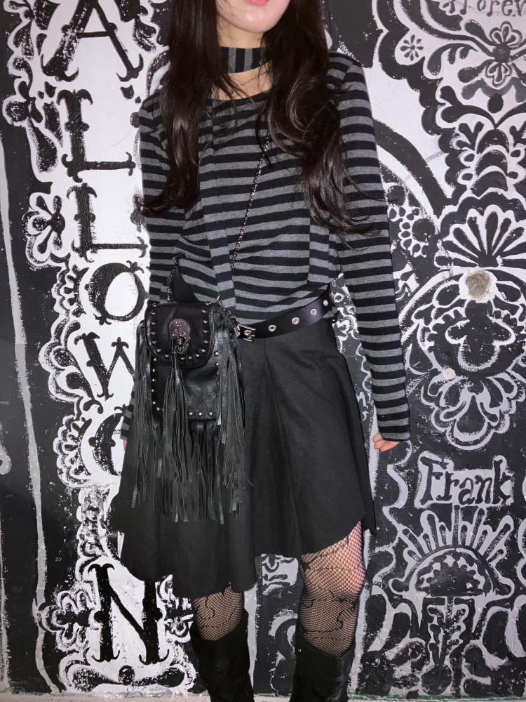 [히피디피] scarf stripe tee (2color)