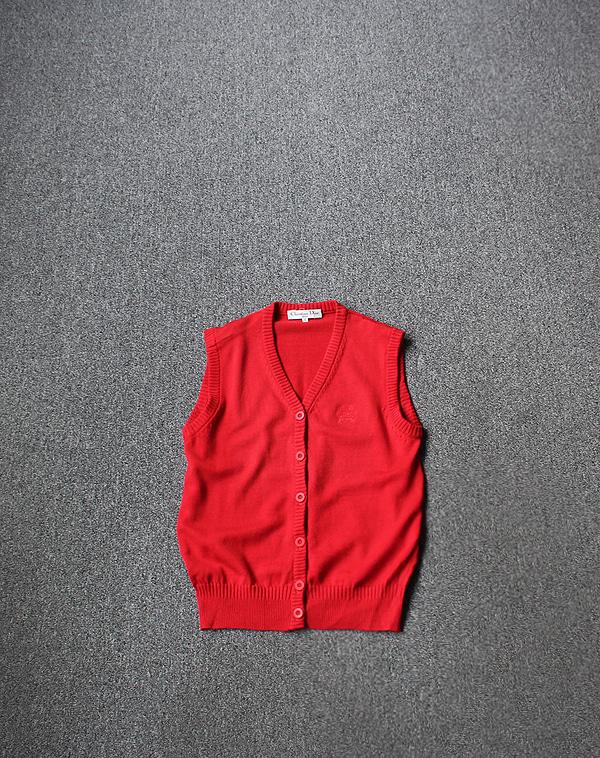 Vtg Christian Dior Knit Vest