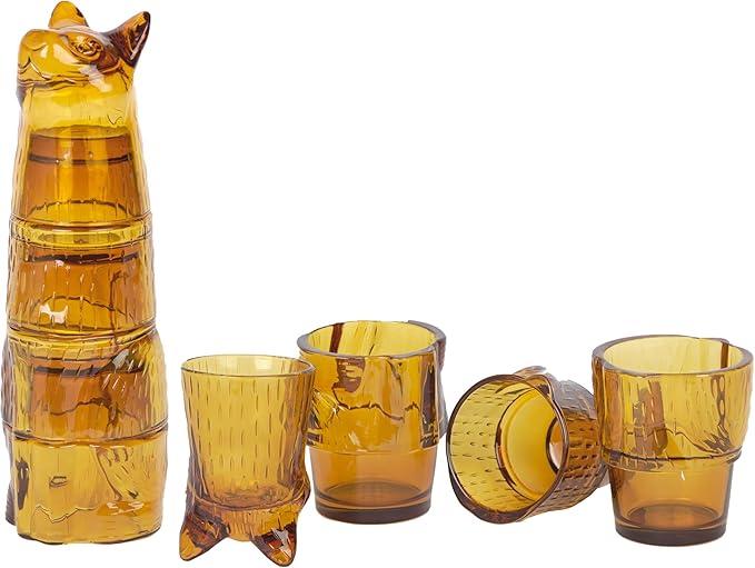 DOIY Kitty Stacking Glass Ginger Kitty Stackable Glass "Ginger"