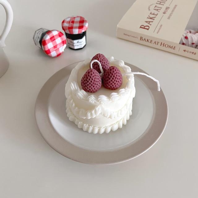 fruit lace cake candle