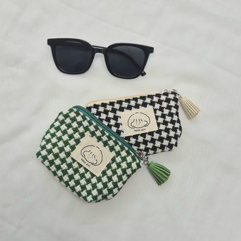 멜리플라이 트위드 체크 미니 파우치 - 파우치 | 쿠팡