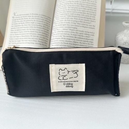 띵똥 핸드메이드 소심한고양이 직각 파우치
