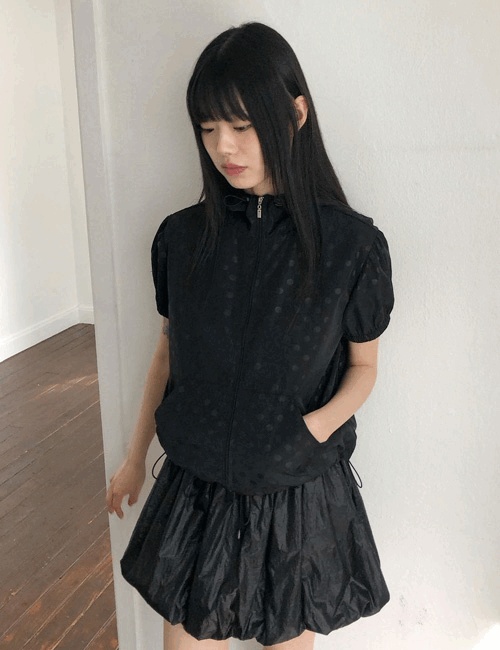 조브 도트 블랙 집업 jp