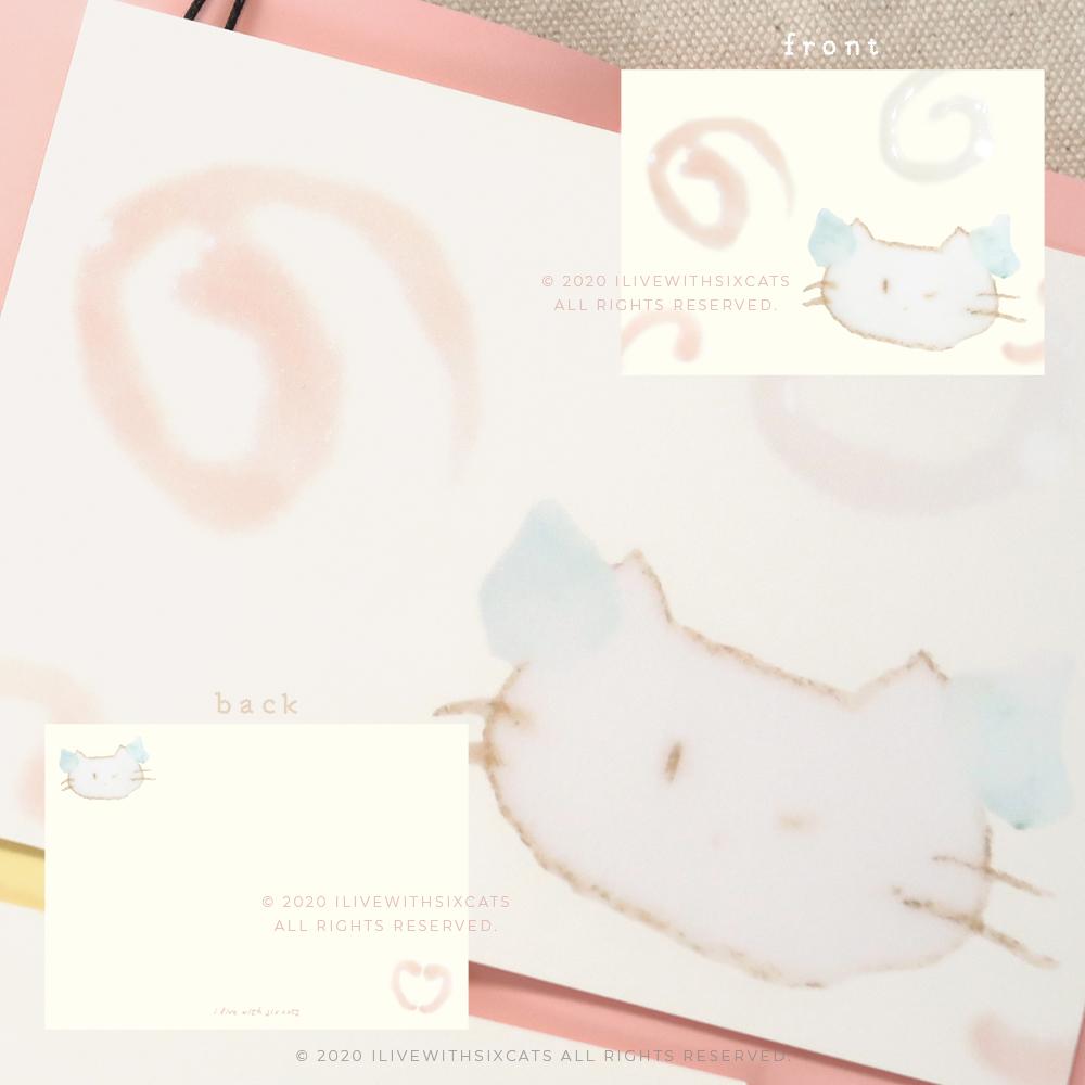 ⁞ 엽서 ⁞ 더블 휘핑 크림 고양이