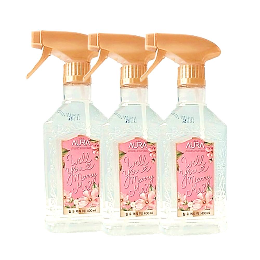 아우라 섬유탈취제 섬유향수 윌유메리미 400ml 3개