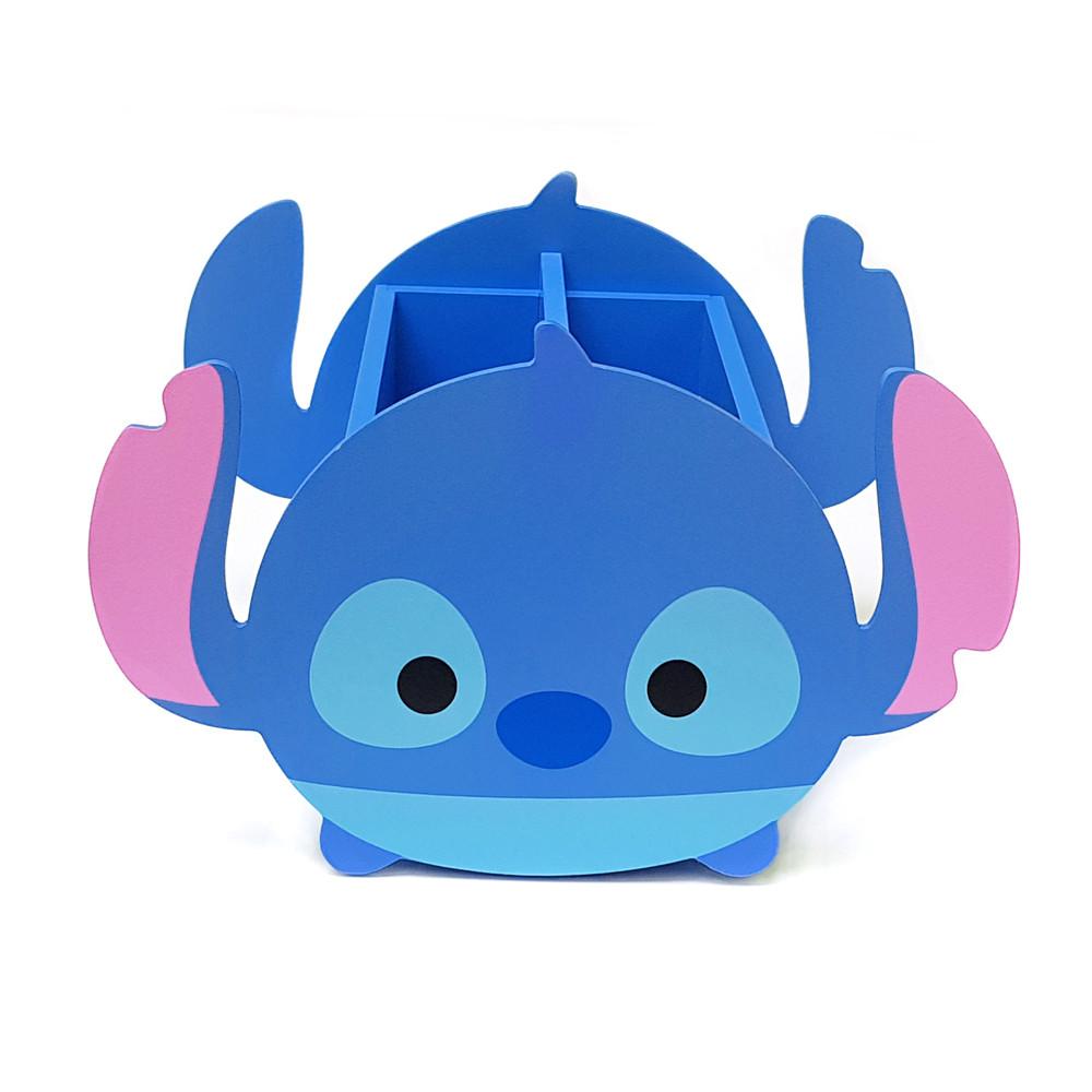 디즈니 썸썸 스티치 원목 회전 연필꽂이 다용도 쯔무쯔무 펜꽂이 연필통