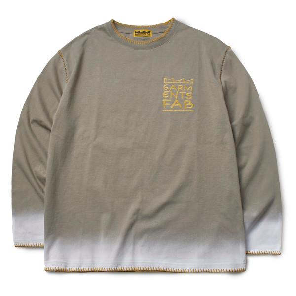 Blanket Stitch Spray Long sleeve (KHAKI)
