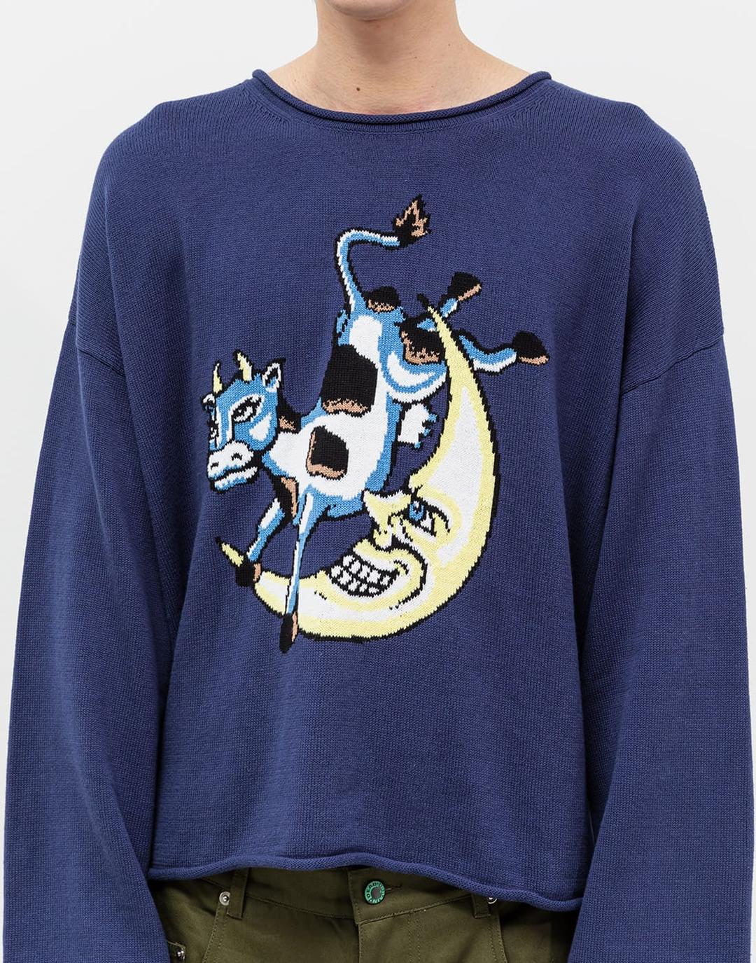 Diddle Cropped Sweater (Navy)