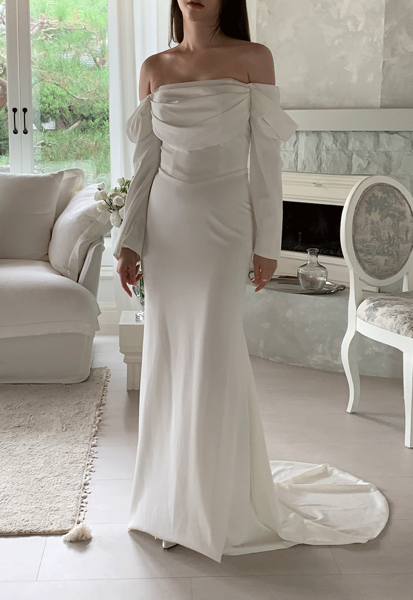 롱 슬리브 머메이드 드레스