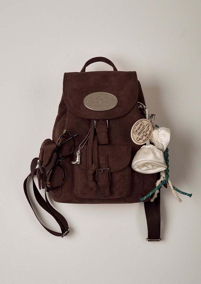 lotsyou_Nostalgia Chubby Backpack Brown