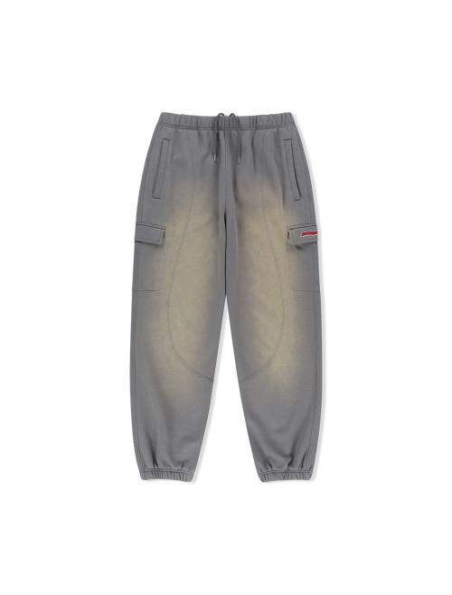 Y.E.S Pocket Washed Sweatpants Dark Grey