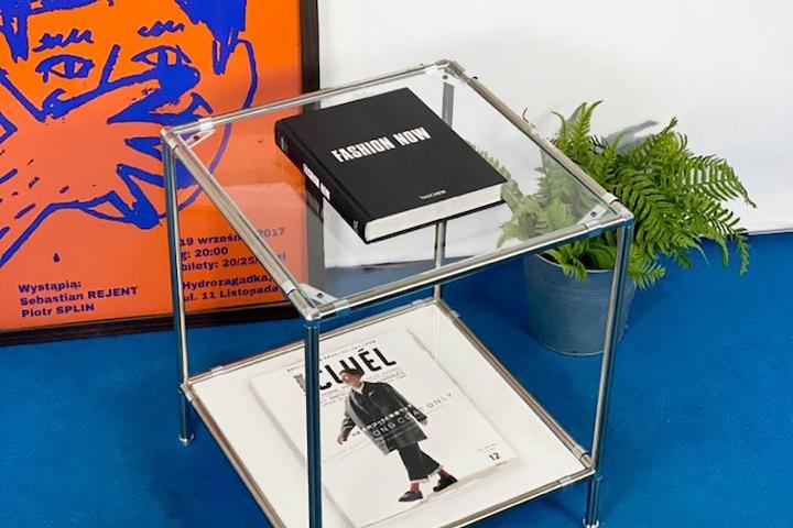 A-2S,B-2S 강화유리 모듈가구 철제 선반 협탁 테이블 미드센추리 모던