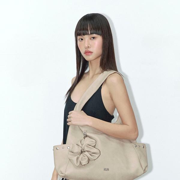 LUNA LEATHER BAG (BEIGE)