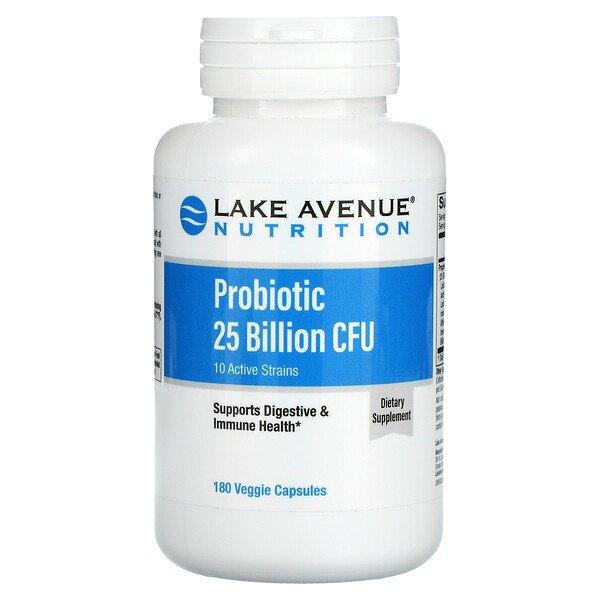 Lake Avenue Nutrition, 프로바이오틱, 10가지 균주, 250억 CFU, 베지 캡슐 180정