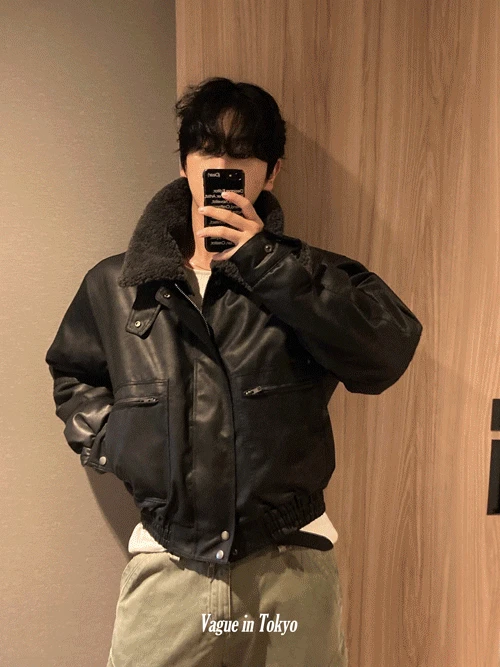 [Vague Pick!] Dot crop mustang jacket (2color)