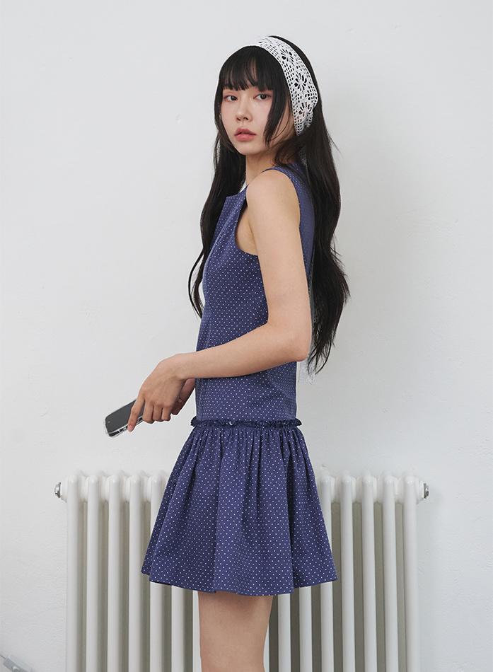 [6/10일 예약배송] lotsyou_Darlene Mini Dress Navy