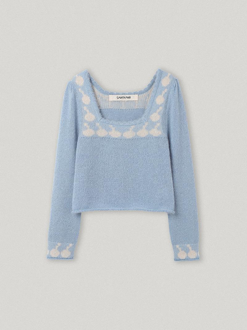 Sky Blue Droplet Knit