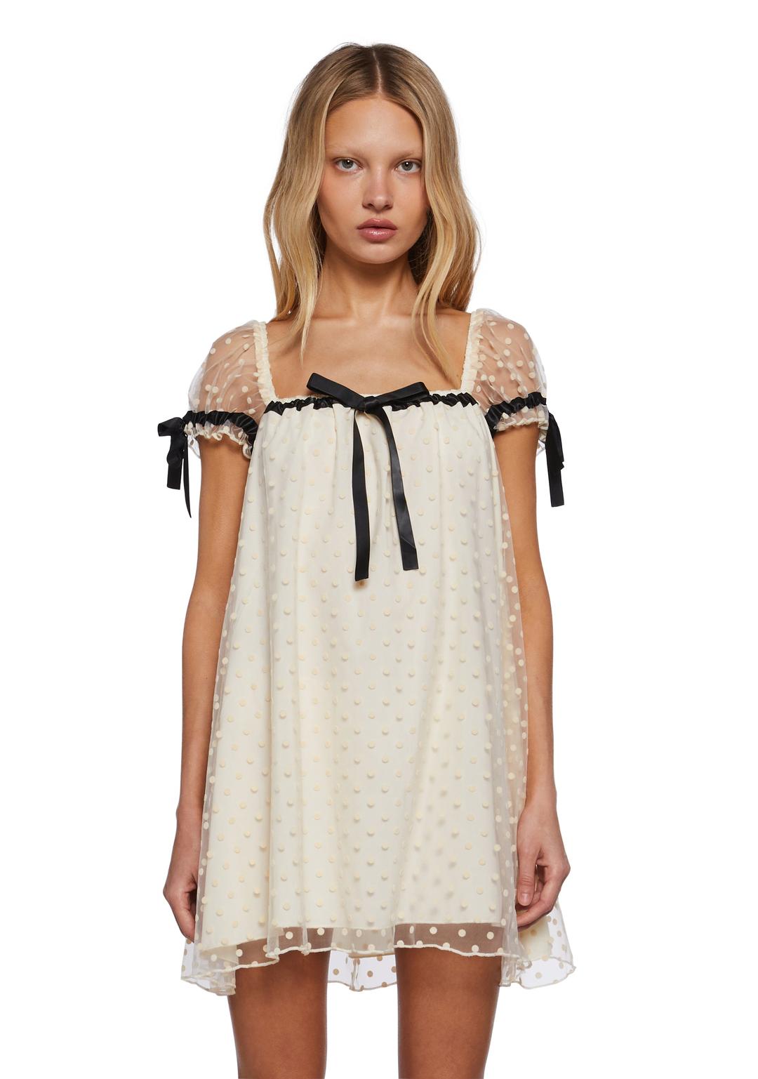 Mayfair Romance Babydoll Dress - WHITE / XX-Small