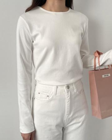 이런 상품 어때요? (당일일부)에이블앤코 찰랑 여성 베이직 기본 정핏 봄 가을 랍빠넥 긴팔 티셔츠(80548)