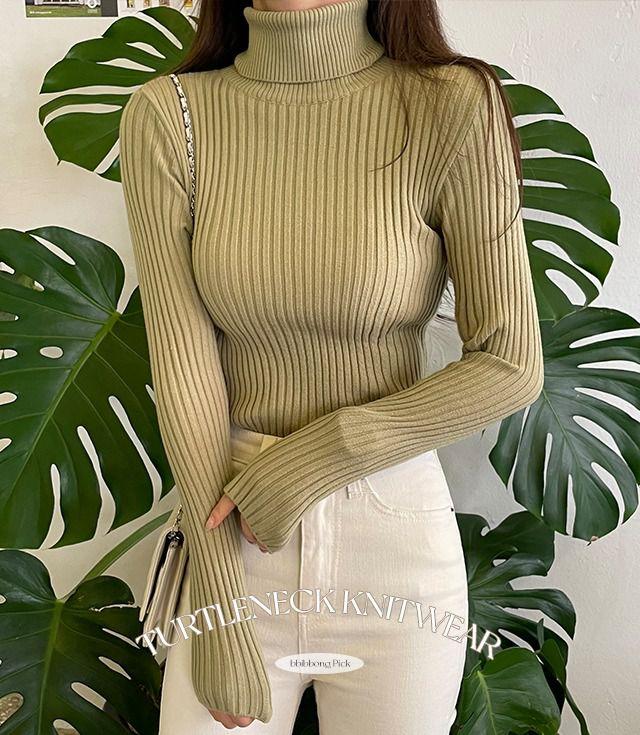 [활용도높은]로딩 목폴라 골지니트(6color) [긴팔니트 터틀넥 긴목 목폴라티 티블라우스 목폴라니트 반목폴라 하프넥 긴팔티 폴라티 무지긴팔티 이너티 골지니트 캠퍼스룩 오피스룩 출근룩 하객룩 하객니트]