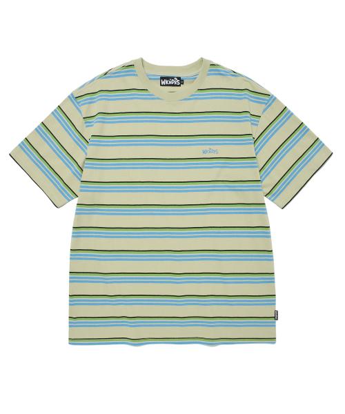 MULTI COLOR STRIPED T-SHIRT (GREEN)