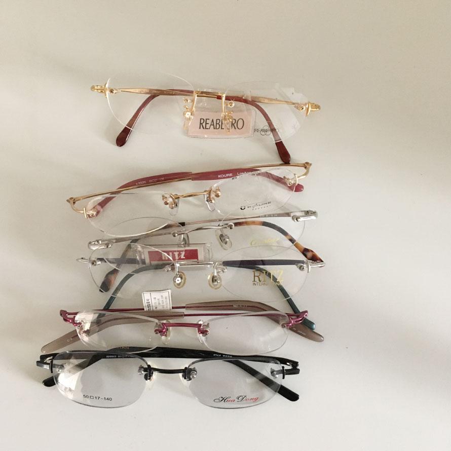 Rimless high end detail vintage glasses