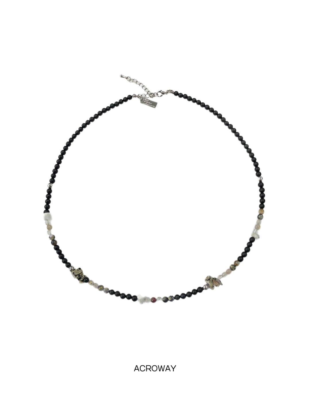 (주문폭주) Onyx coral necklace