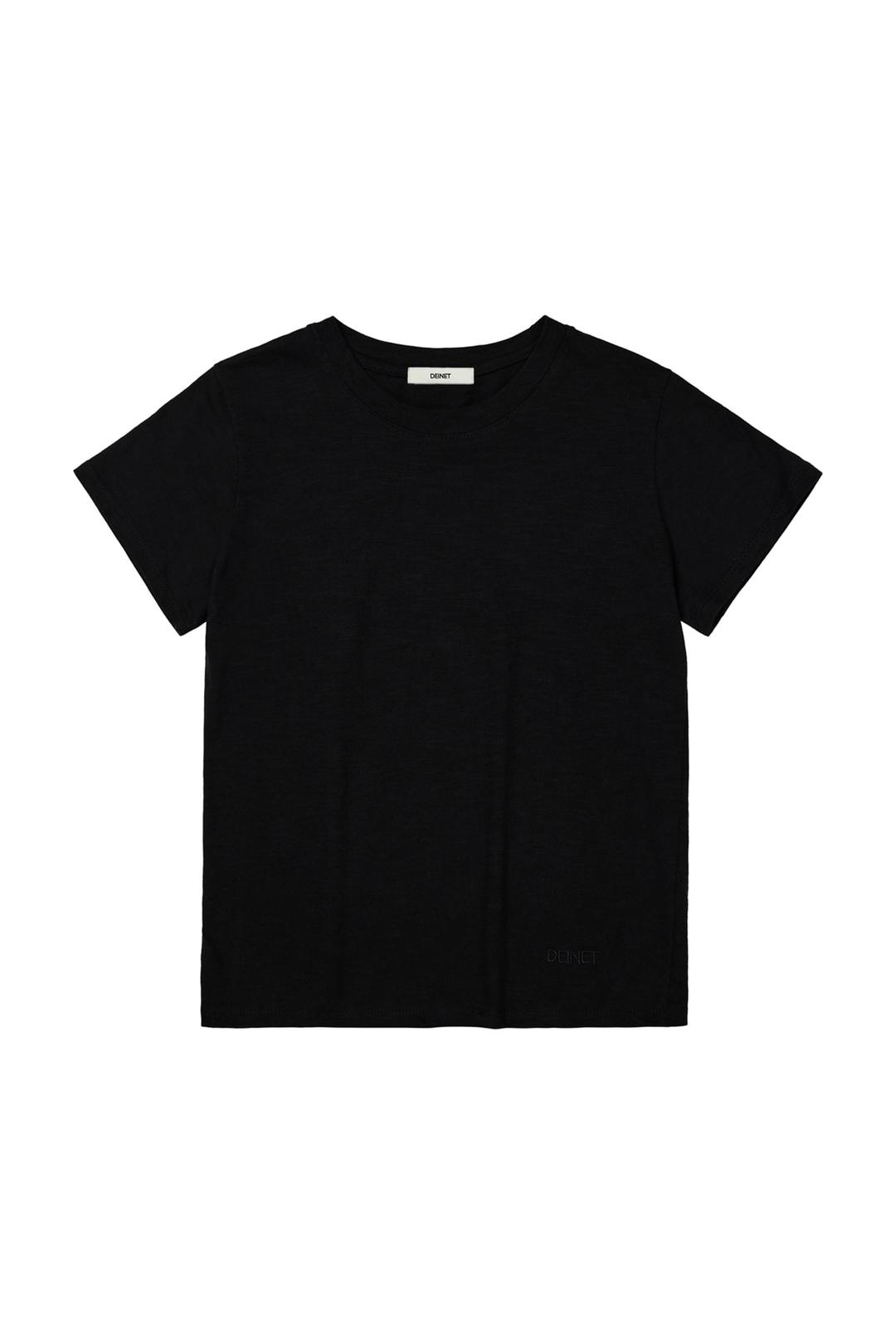 DEINET ESSENTIAL SLUB T-SHIRTS IN BLACK
