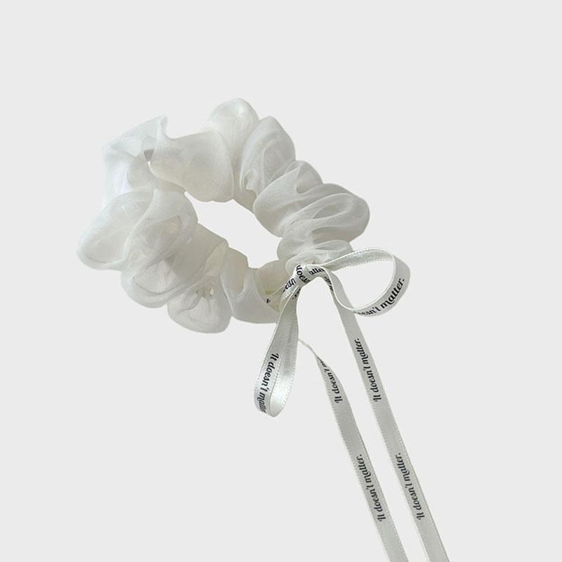 [Oganza] Mizz ribbon scrunchie (Ivory)