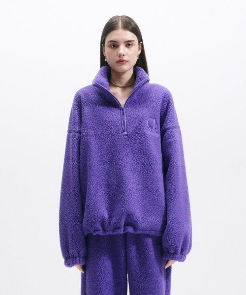 NEW TEDDY ZIP UP/PURPLE