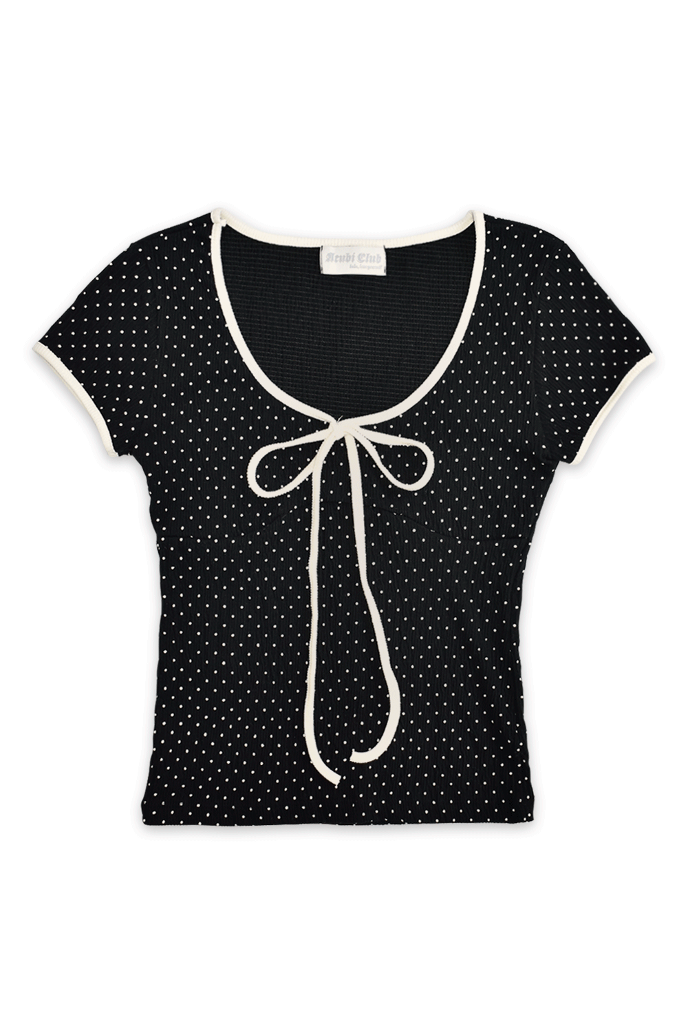 아쿠비클럽 [ACUBI CLUB] dot ribbin tee (2colors)