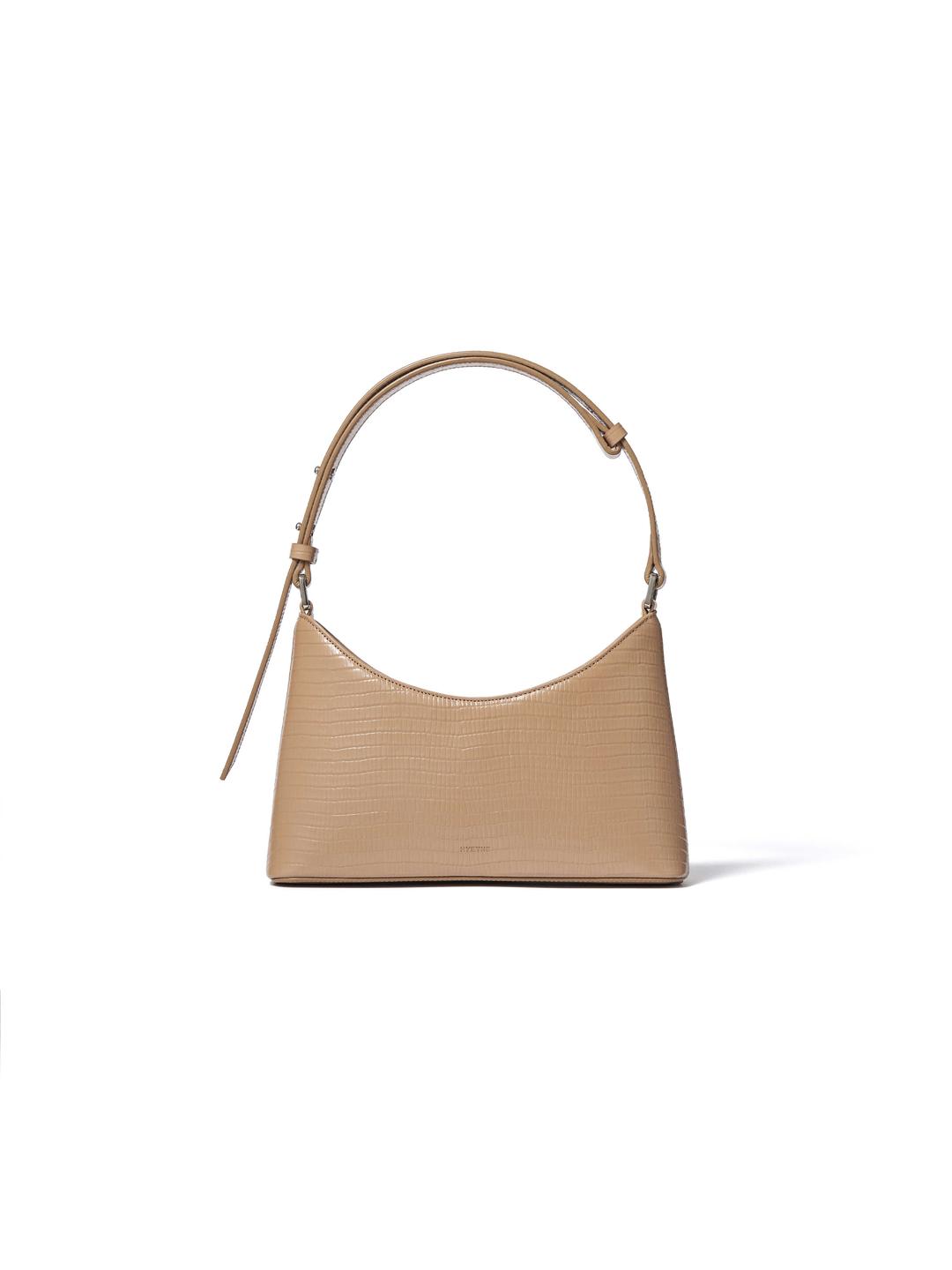 HALF BAGUETTE BAG_LIZARD BEIGE
