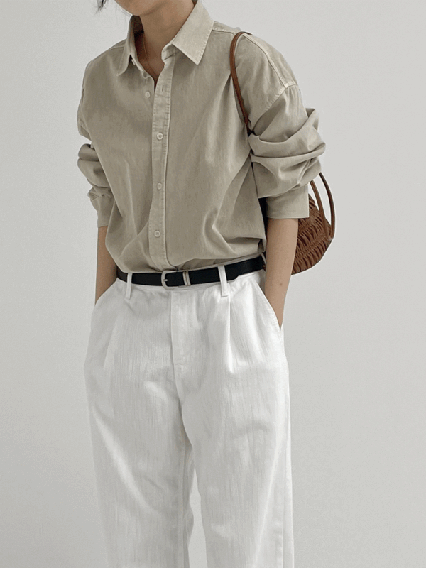 [unisex] 기획 피그먼트 오버핏 셔츠 (10C)