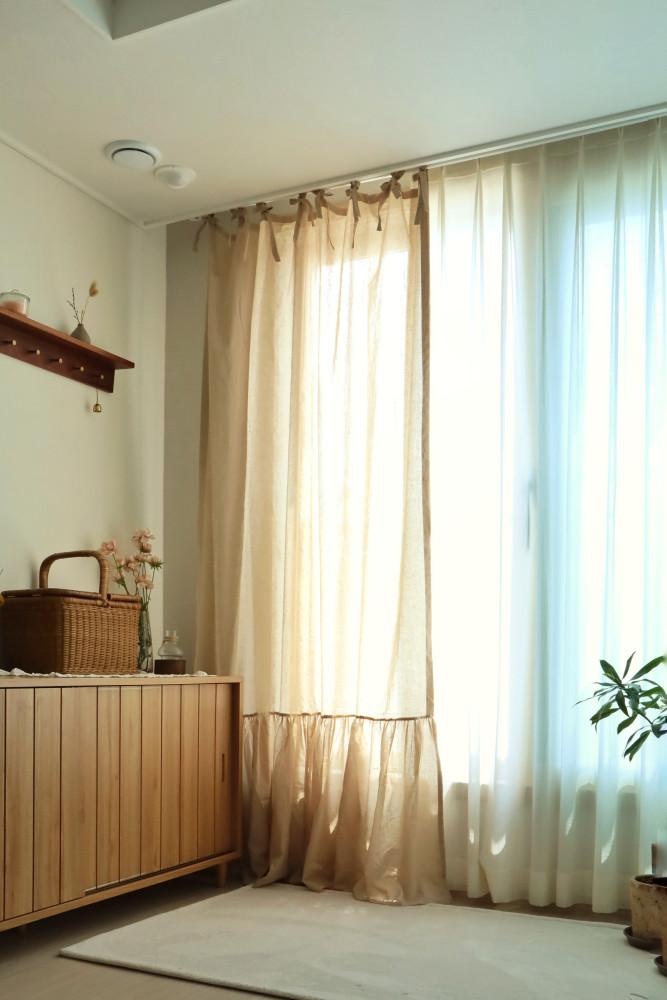 폴인 린넨 커튼 / 거실 침실 주방 아이방커튼 가리개커튼 원룸인테리어