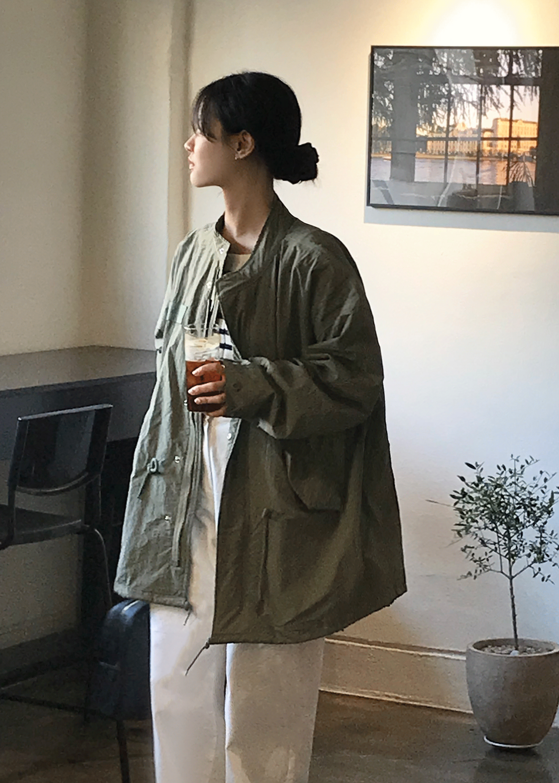 M65 개파카 숏 야상 (3color)