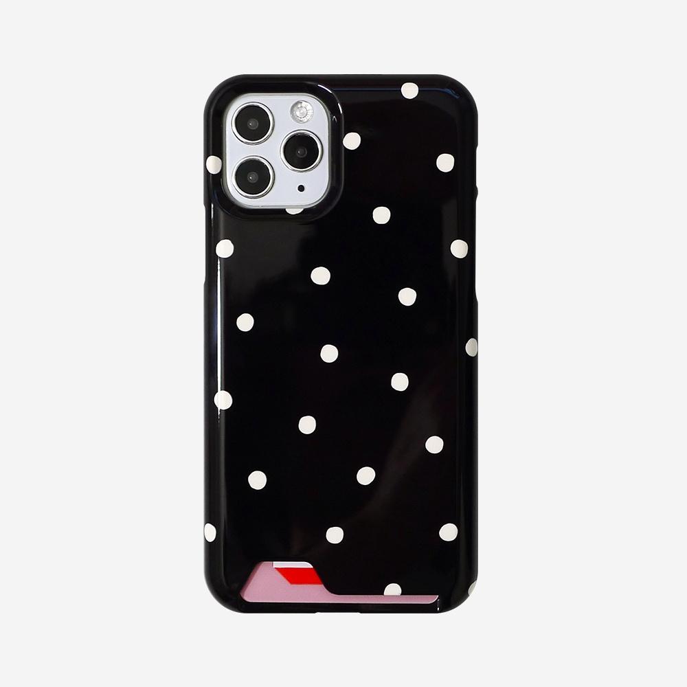 카드수납_Ivory Balls-Black Card Phonecase