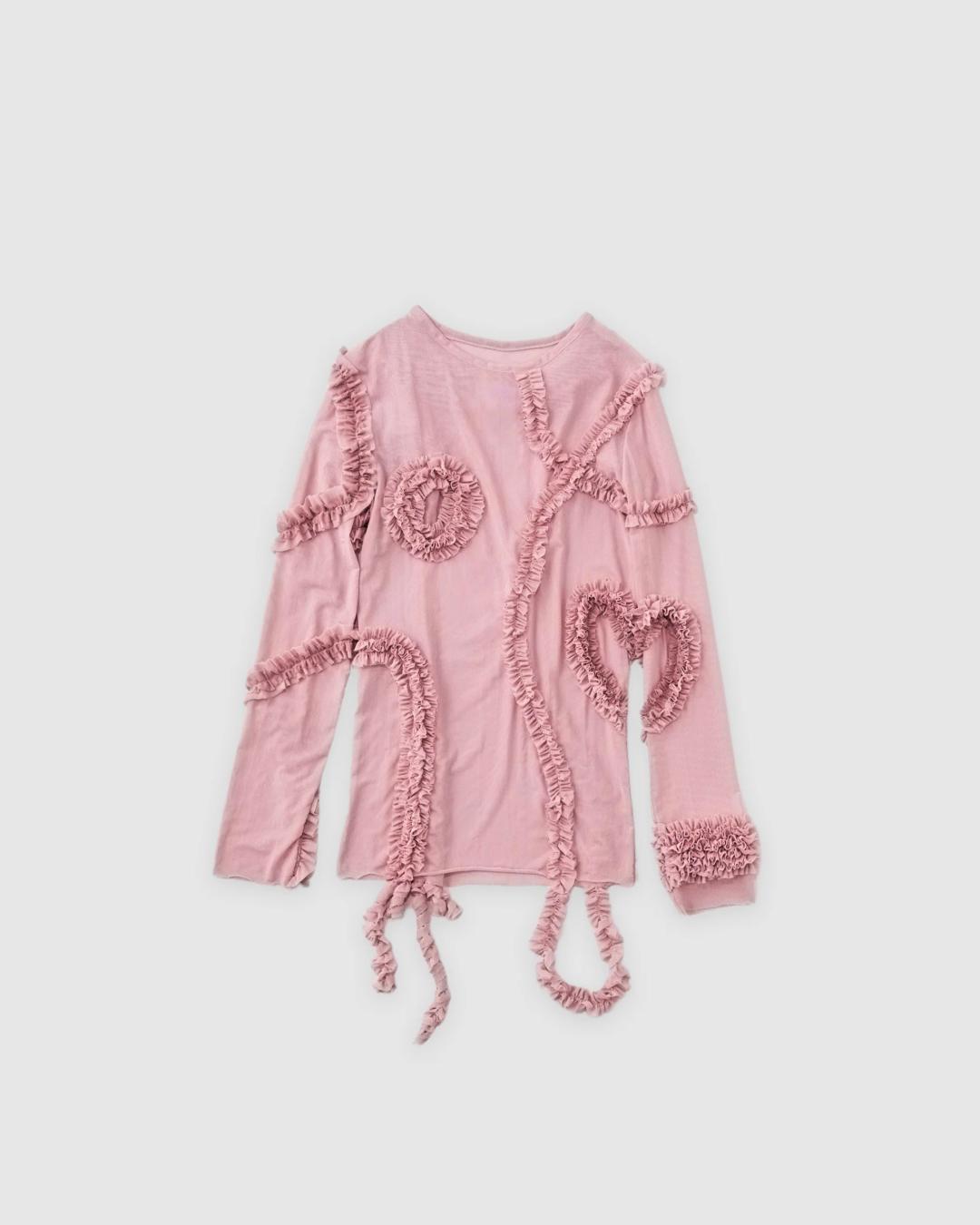 【受注販売】 Wind frill glitter top (pink)