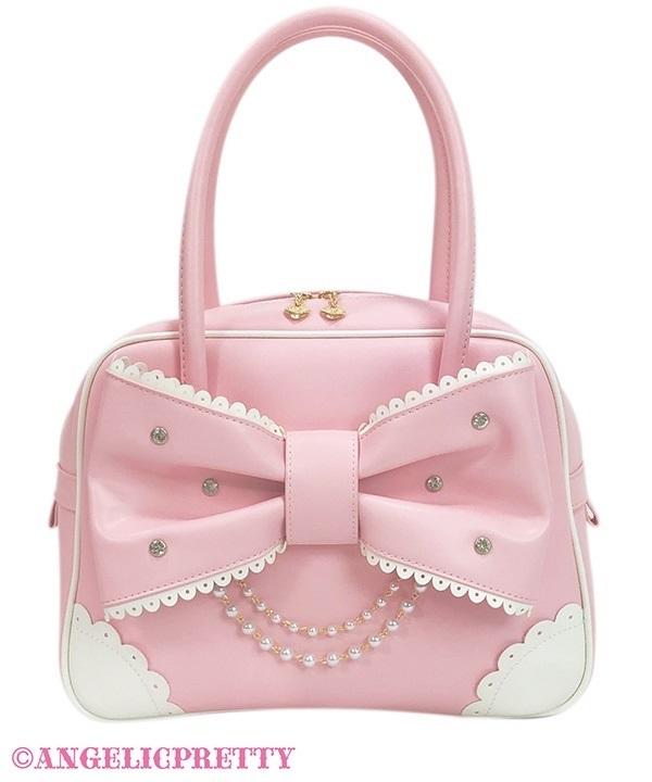 宝石リボンボストンバッグ