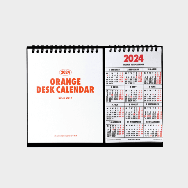 ORANGE DESK CALENDAR 2024 (2color)