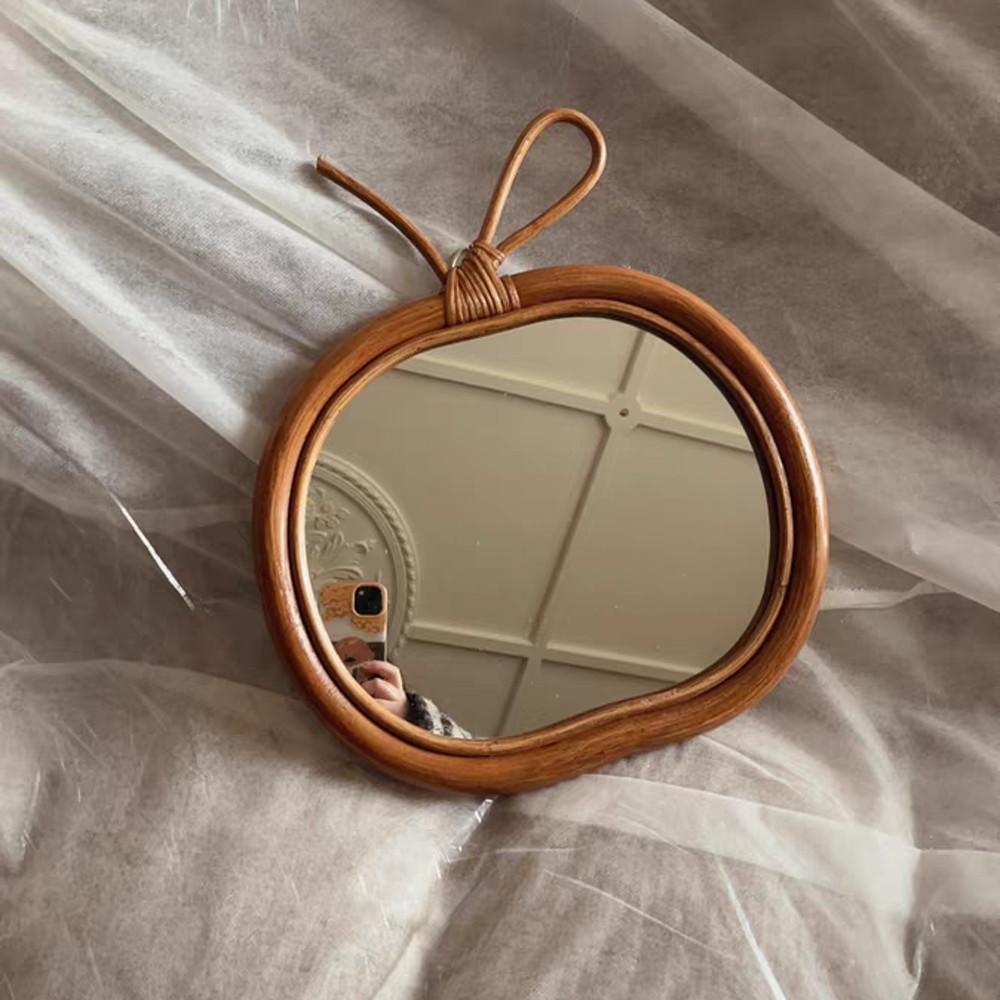 apple 우드 거울 비정형 화장대 현관 벽거울3color