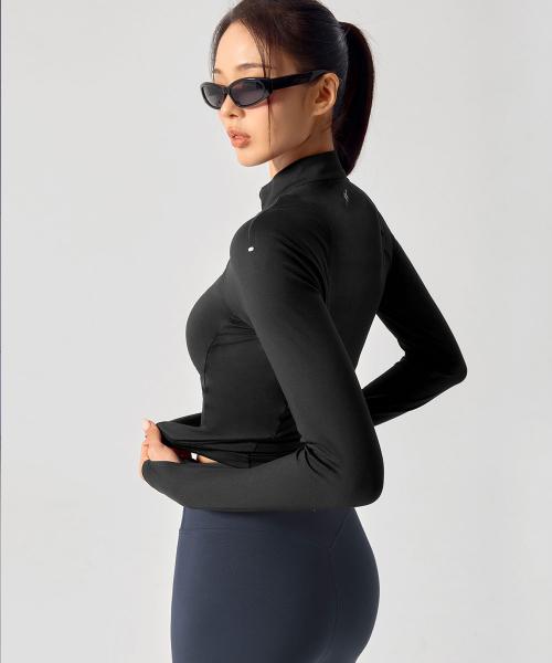 소프트 핑거홀 하프집업 롱슬리브 XFK3TL1008