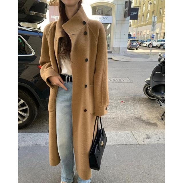 온앤온 Boucle High-neck Half Coat NEW4WHA23_BO - 위시버킷