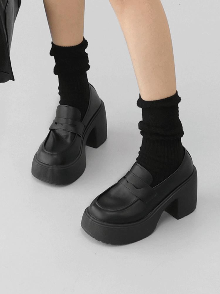 잇슈 욜딘 둥근코 페니 통굽 힐로퍼(9.5cm) 12063